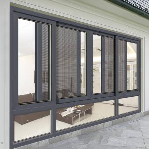 Wholesale Architectural Residential Aluminium Sliding Windows Powder Coating Coffee Brown from china suppliers