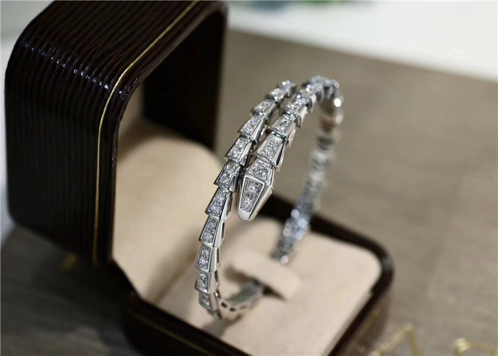 Wholesale luxury jewelry brands Serpenti One Coil 2.86ct 18kt White Gold Bracelet BR857492 from china suppliers