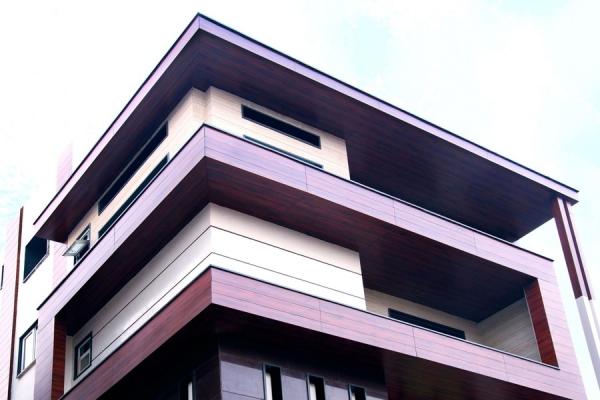 wood veneer aluminum composite panel for exterior cladding and facade