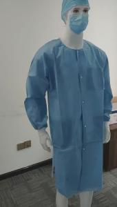 Wholesale disposable lab coat blue full length SMS 42G from china suppliers