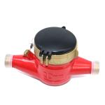 Multi Jet Brass Residential Water Meter , Dry Type Cold / Hot Water Meter