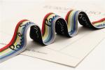 Custom Fashion Label Nylon/Polyester Woven Knitted Jacquard Ribbon Soft Elastic