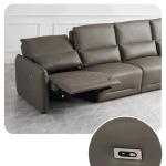Italian-Style Modern Minimalist First Layer Cowhide Leather Straight Row Sofa