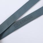 Custom debossed logo elastic waist band jacquard designer printed nylon