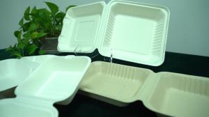 Wholesale Food Packing Takeaway bagasse Pulp large dinner container box from china suppliers