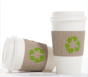 Wholesale Customize printing paper Corrugated hot beverage coffee cup with lid sleeve from china suppliers