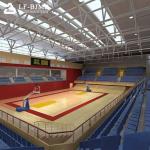 LF space frame prefab gym building badminton sport hall steel structure