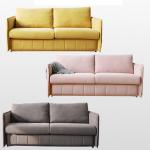 Multifunctional Apartment Sofa Bed Fabric Three-Person Living Room Sofa Art Push