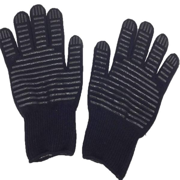 Kevlar Outer Cotton Inner Heat Resistant Gloves BBQ Oven Gloves with Silicone
