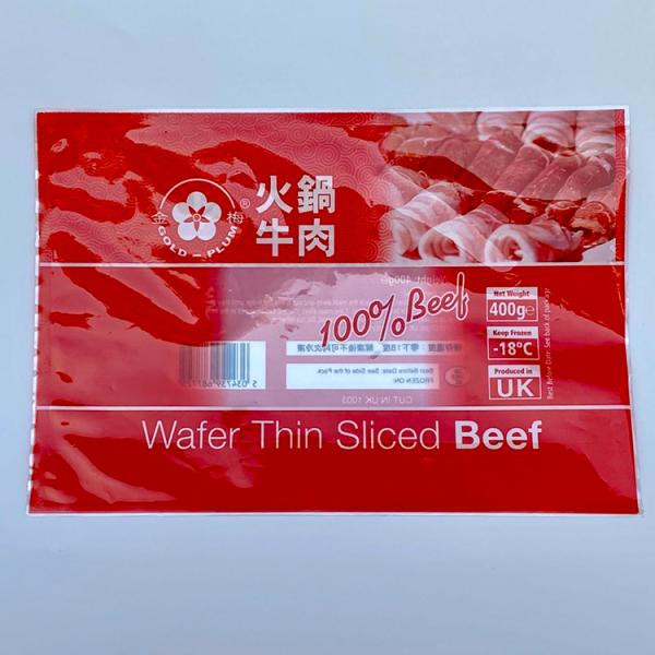 Custom Printed Food Grade 3 Three Sides Seal Frozen Food Bags Plastic Packaging