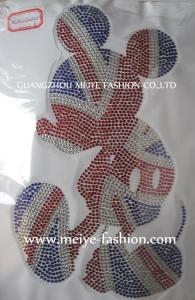 Wholesale Rhinestone hot fix motif, Rhinestone heat transfer, Rhinestone iron on motif from china suppliers