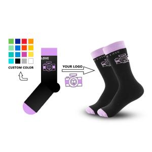Wholesale OEM Brand Custom Logo Socks Color Matching Design Men Women Crew Sport Cotton Socks Unisex from china suppliers