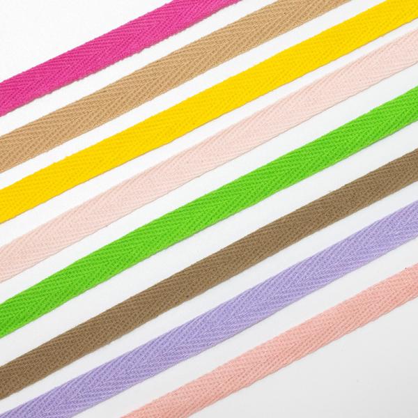 Sewing Accessories Stock 10mm 100% Cotton Webbing Herringbone Twill Tape For Bag
