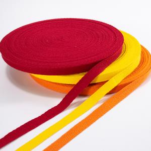 Wholesale High Tenacity 10mm custom colorful twill herringbone webbing sewing cotton ribbon for bag packing from china suppliers