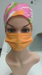 Wholesale S&amp;J Digital printing disposable spunlace non woven color 4 ply surgeon face mask from china suppliers