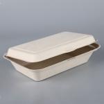 9" x 6" Hamburger food packaging disposable hinged container
