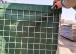 Flexible Sand Filled Barriers Galvanized Gabion With Green Geotextile