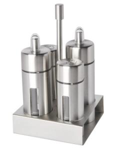 Wholesale 4Pcs Square Base Condiment bottle set SHKT-9203,stainless steel from china suppliers