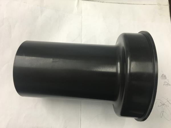 Long Black Toilet Straight Connector / Straight Outlet Pipe Connector High