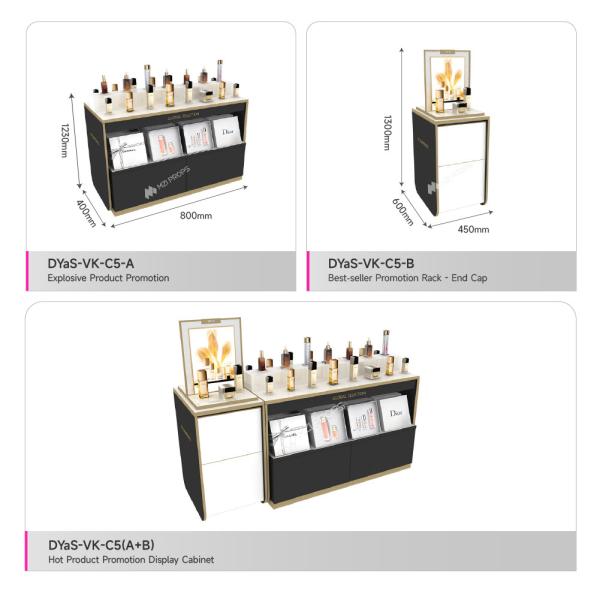 Retail Display Rack Minimalist Multifunctional Cosmetic Display Cabinet for Beauty Shop Interior Design