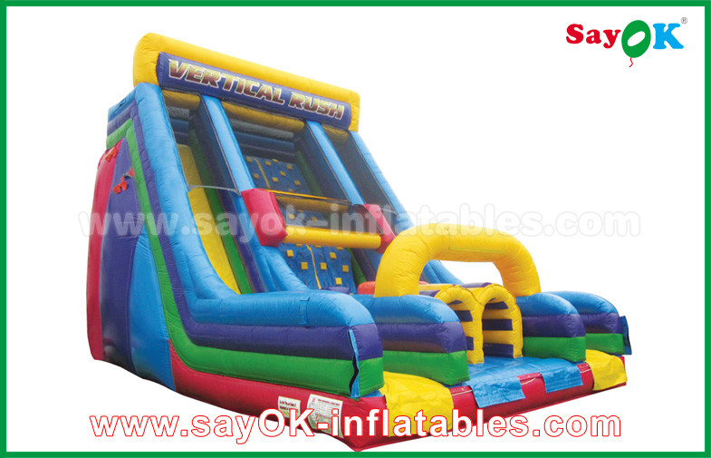 Inflatable Slip And Slide Giant Safety Inflatable Bouncer For Amusement Park , Inflatable Bounce Castle Bouncy Slides