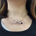 Chunky S925 Sterling Silver Neckalce Choker Tiger Cat Lion King Charm Jewellery