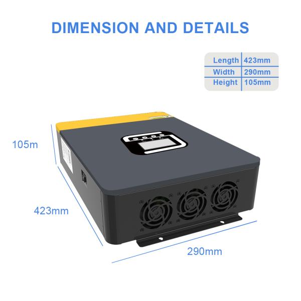 3.5 Kva Hybrid Inverter 24V 220V 3.5 Kw Solar Inverter Single Output