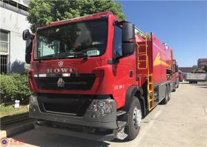 Wholesale Powerful Two Seats Commercial Water Pumper Fire Truck 6*4 Drive with Rescue Crane from china suppliers