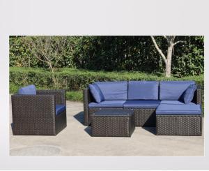 Wholesale Outdoor Rattan Sectional Sofa PE Wicker Couch Backyard Conversation Set from china suppliers