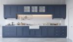 3M Modern Corner Stone Grey Kitchen Cabinets With Island Sintered Stone