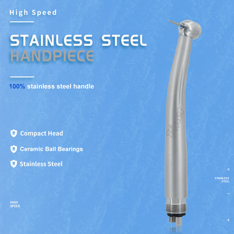 Stainless Steel Air-Driven Dental Turbine High Speed Handpiece with CE