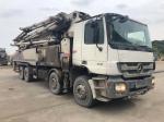 White Used Zoomlion Concrete Pump Truck 52m 4 Axles Euro3 14.256L