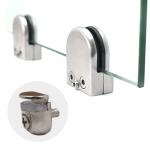 Semi Circular Metal Glass Clips Durable Fixing For 6mm Thickness Glass