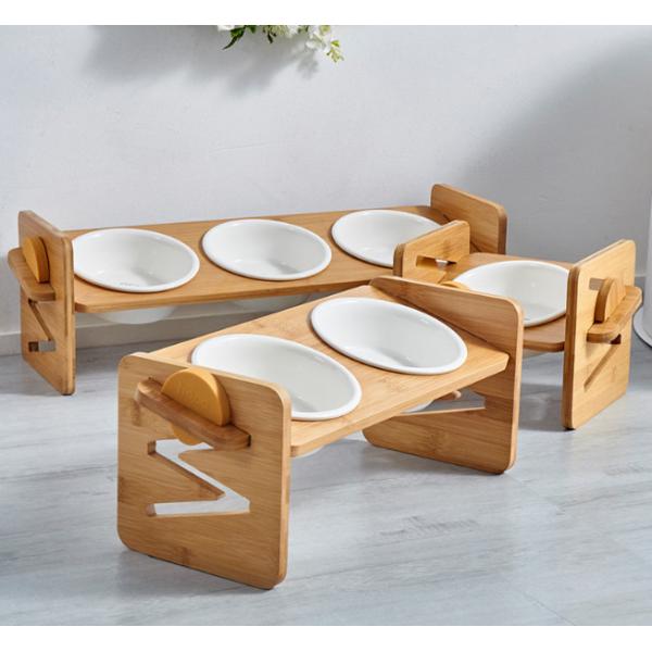 Adjustable Elevated Dog Bowl Stand With Extra Stainless Steel