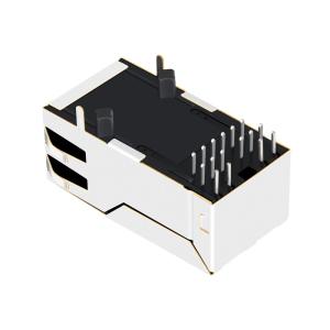 Wholesale 1840728-5 1X1 Port 1000BASE-T 1G41 RJ45 Magjack 12PIN Tab Up YG/G Led from china suppliers