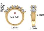 Oval Brilliant Cut 18k Yellow Gold Engagement Ring 6.43x 4.7x3.03mm ODM