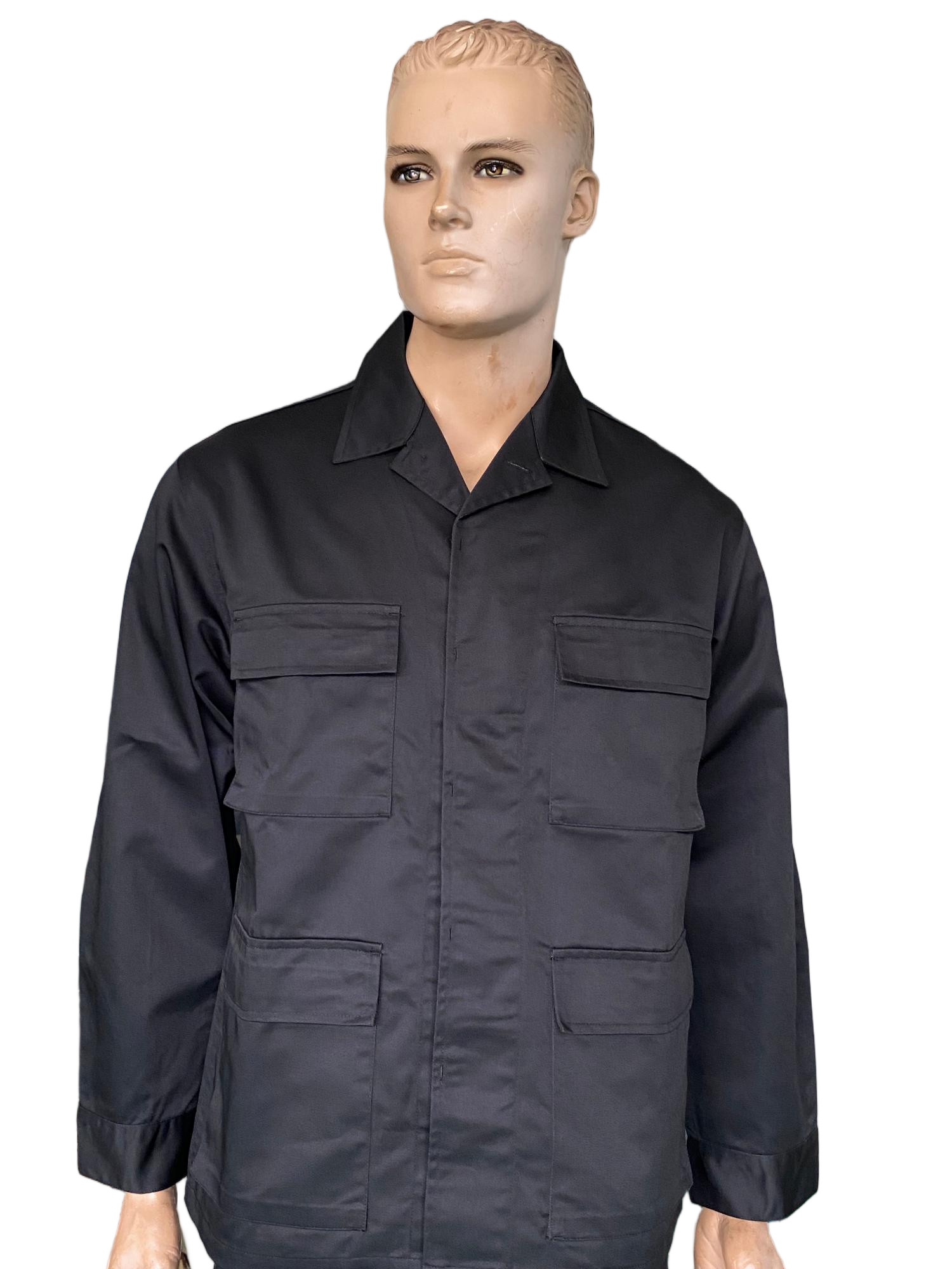 Black Ceremonial Uniform Set Casual Comfortable Top With Pants 45 Wool 55 Polyester Material