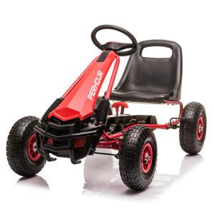 Wholesale Kids 5-7 Years Red Four-Wheel Pedal Go-Kart Toy with Inflation Wheel Clutch and Brake from china suppliers