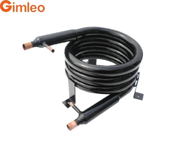1 M3/H Copper Tube Miniwatt Coaxial Coil Heat Exchanger For Refrigerant Pump GY