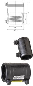 Wholesale DN315 Polyethylene Electrofusion Coupler For Water Pipe from china suppliers