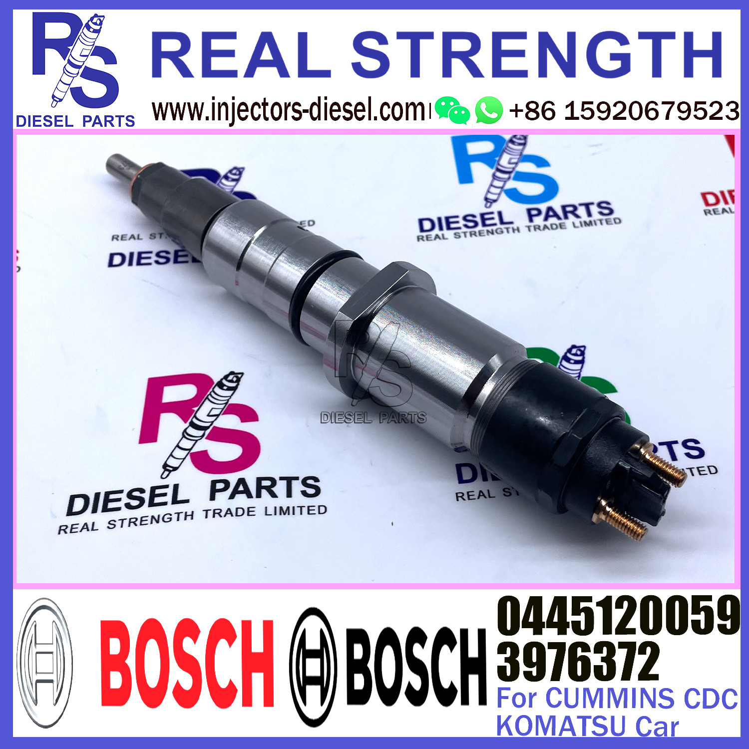 Diesel Fuel Injector 3976372 0445120059 0445120231 0445120123 For CUMMINS KOMATSU