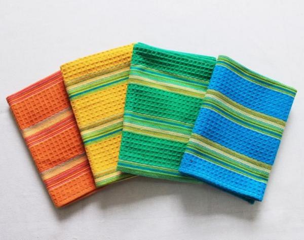 Quality 100% Cotton Waffle Hanging Dish Towels Bamboo Fiber With Good Shrink Resistance for sale