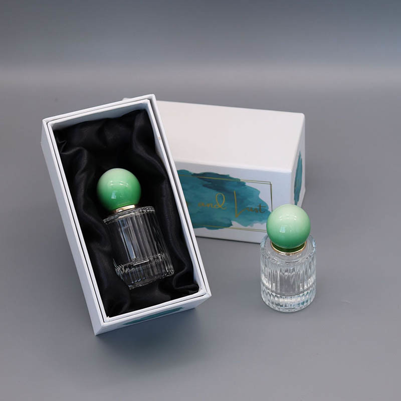 30ML high-end perfume bottle ball cap portable vertical bar glass perfume sub bottle cosmetics spray bottle empty bottle