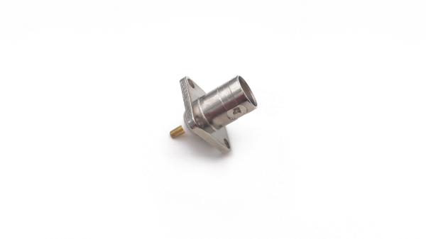 Female BNC RF Coaxial Connectors 4 Holes Flange Pcb Coax Connector Female To
