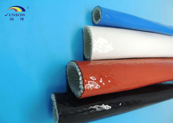 Eco - Friendly Flexible Non - Alkali Fiberglass Yarn Fireproof Sleeve 6.0mm ~