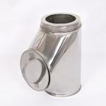 Double Wall Angled Chimney Pipe , Stainless Steel Flue Pipe Smoke Ventilator