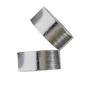 Wholesale HVAC Reinforced Aluminum Foil Scrim Kraft Tape 3 Way FSK Solvent Rubber Resin Adhesive from china suppliers