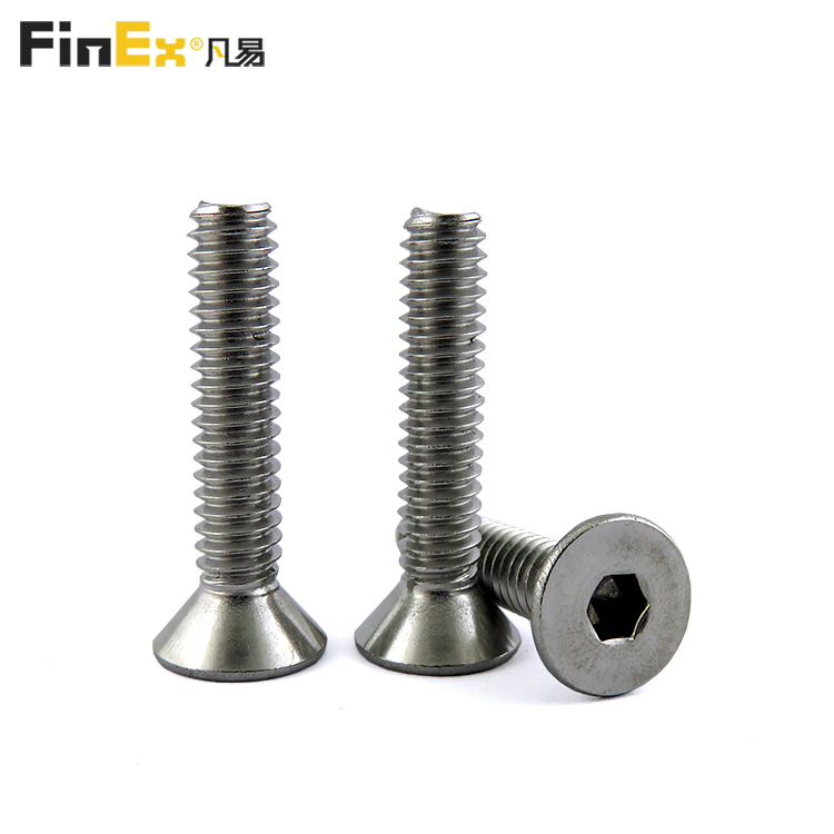 Zinc-Flake Coated Finish DIN7991 304 Stainless Steel Countersunk Head Allen Key Flat Hex Socket Screw