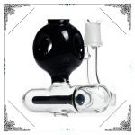 Black Skull Glass Water Pipe Glass Pipe Dab Oil Rigs With Inline Percolator