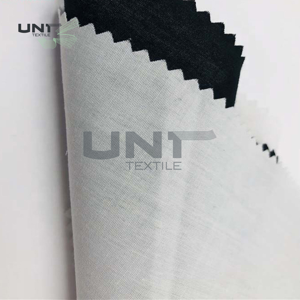 100% Polyester Plain Fusible Woven Interlining For Women Underwear